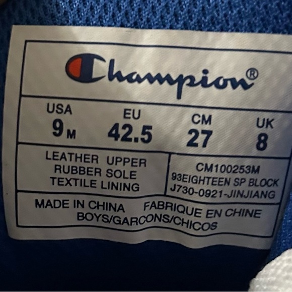 Champion 93 Eighteen SP Block Mens Shoes Size 9M Black Multi CM100253M VGUC - Picture 6 of 7